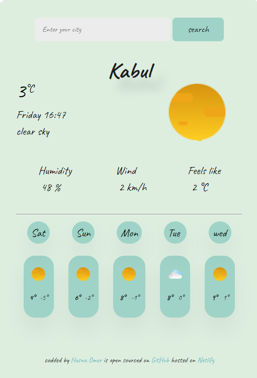 weather project preview